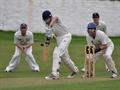 Robert defends as the Carlton slip cordon wait for an edge.jpg